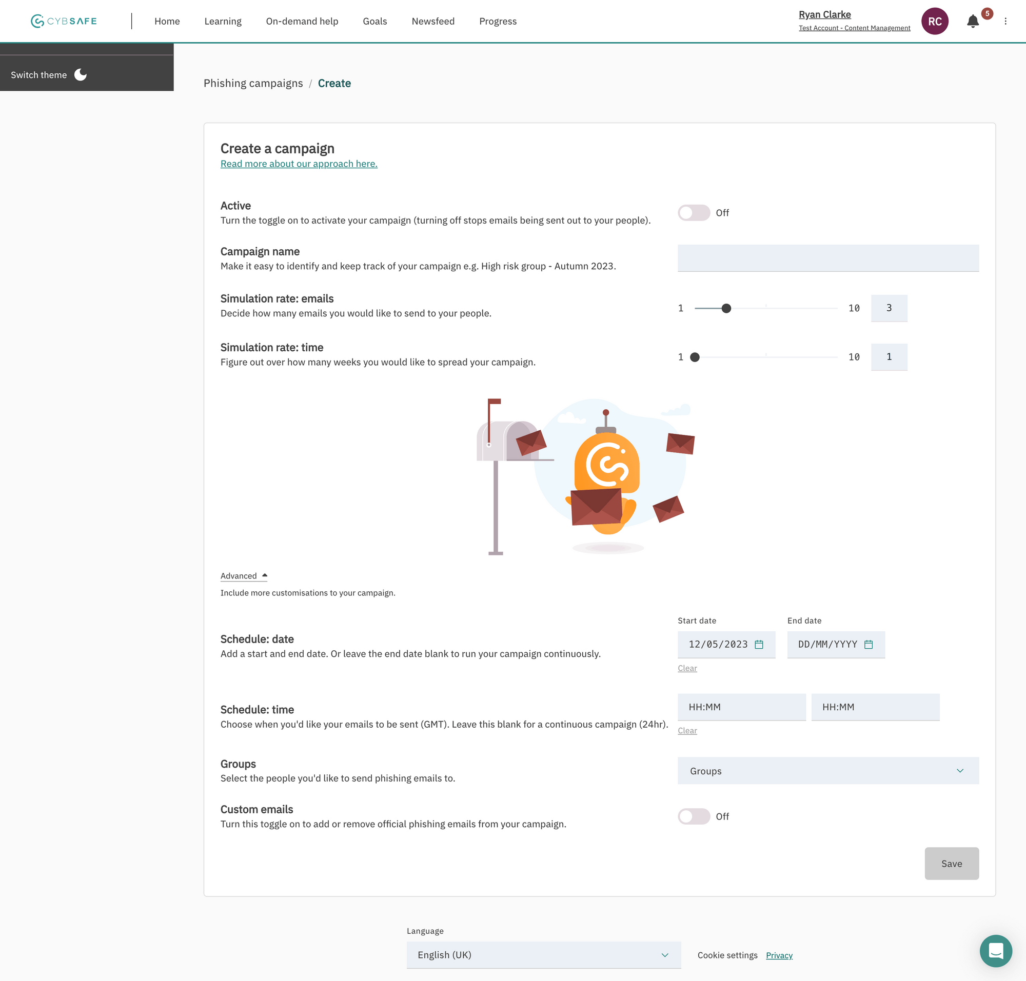 Initial Phishing Campaign Flow